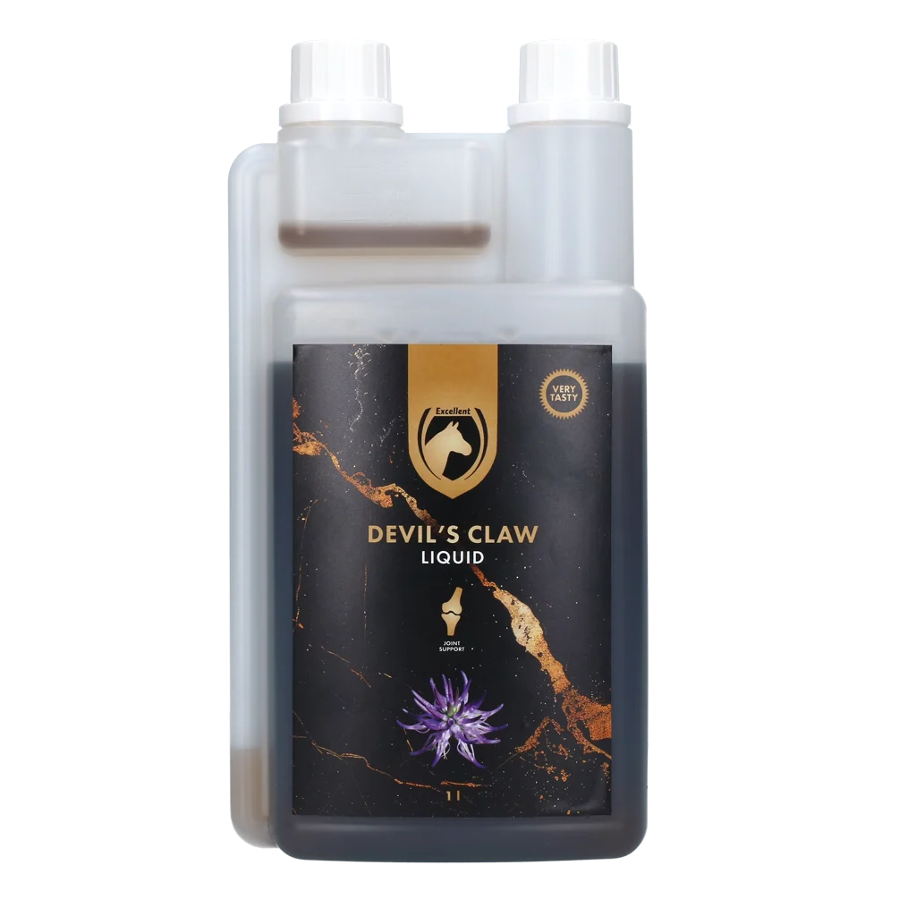 EQUI0027D.png Doplněk stravy pro koně na podporu kloubů s extraktem z harpagofytu, 1 l – Excellent Horse Devil's Claw Liquid - Obrázek 1