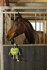 Kožená stájová hračka pro koně s jutovou výplní, jablko, 23 x 20 x 7 cm – Excellent Horse Foodie Friends Apple - Obrázek 3