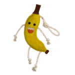 Koňská hračka do stáje z kůže s jutovou výplní, banán, 40 x 12 x 5 cm – Excellent Horse Foodie Friends Banana - Obrázek 2