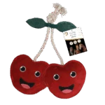 Kožená hračka do stáje pro koně se šustivým zvukem, třešeň, 17 x 35 x 7 cm – Excellent Horse Foodie Friends Cherry