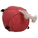 Koňský míček ze semiše s elastickými poutky, růžový – Excellent Horse Fun Play Ball - Obrázek 2