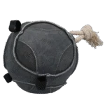 Semišový míč na hraní pro koně s elastickými očky, šedý – Excellent Horse Fun Play Ball