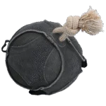 Semišový míč na hraní pro koně s elastickými očky, šedý – Excellent Horse Fun Play Ball - Obrázek 3