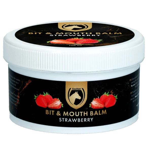 Balzám na hubu pro koně, jahoda, 100 ml – Excellent Horse Bit & Mouth Balm