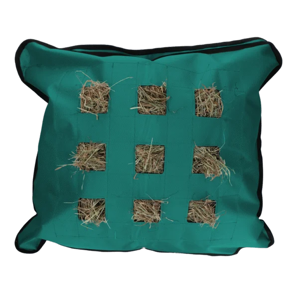 Vak na seno pro koně, čtvercový, petrol, 62 x 55 cm – Excellent Horse Hay Pillow Slow Feeder