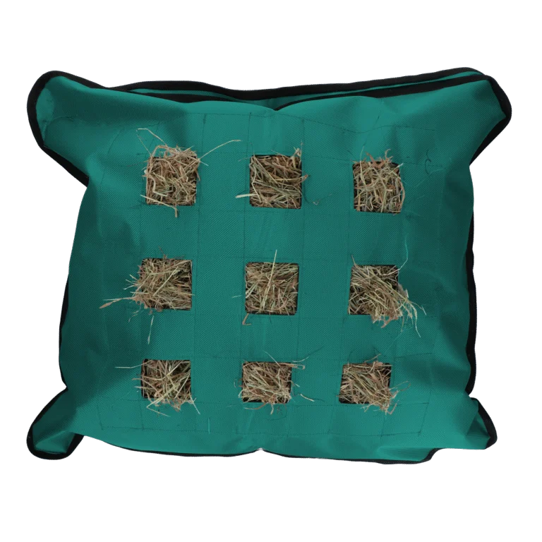 Vak na seno pro koně, čtvercový, petrol, 62 x 55 cm – Excellent Horse Hay Pillow Slow Feeder