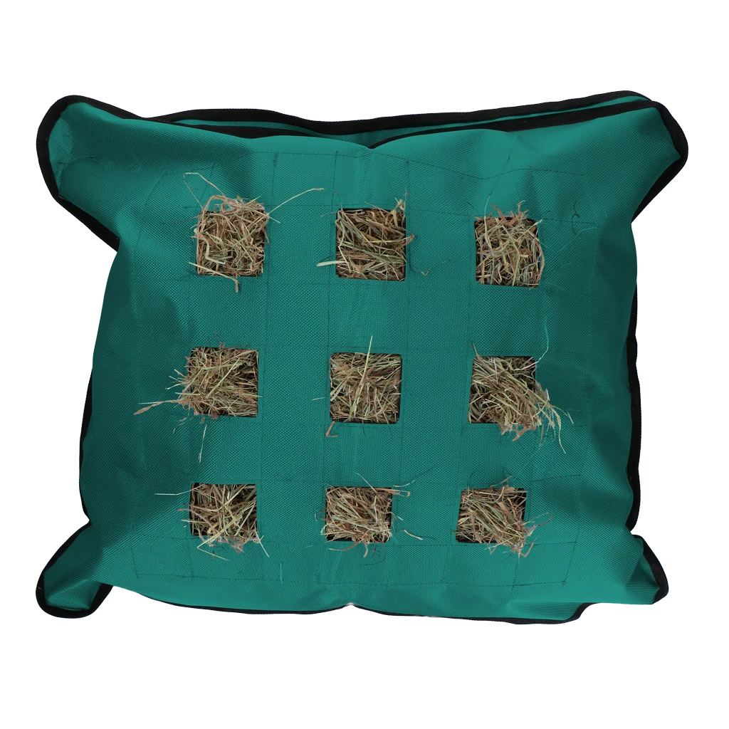 Vak na seno pro koně, čtvercový, petrol, 62 x 55 cm – Excellent Horse Hay Pillow Slow Feeder - Obrázek 1