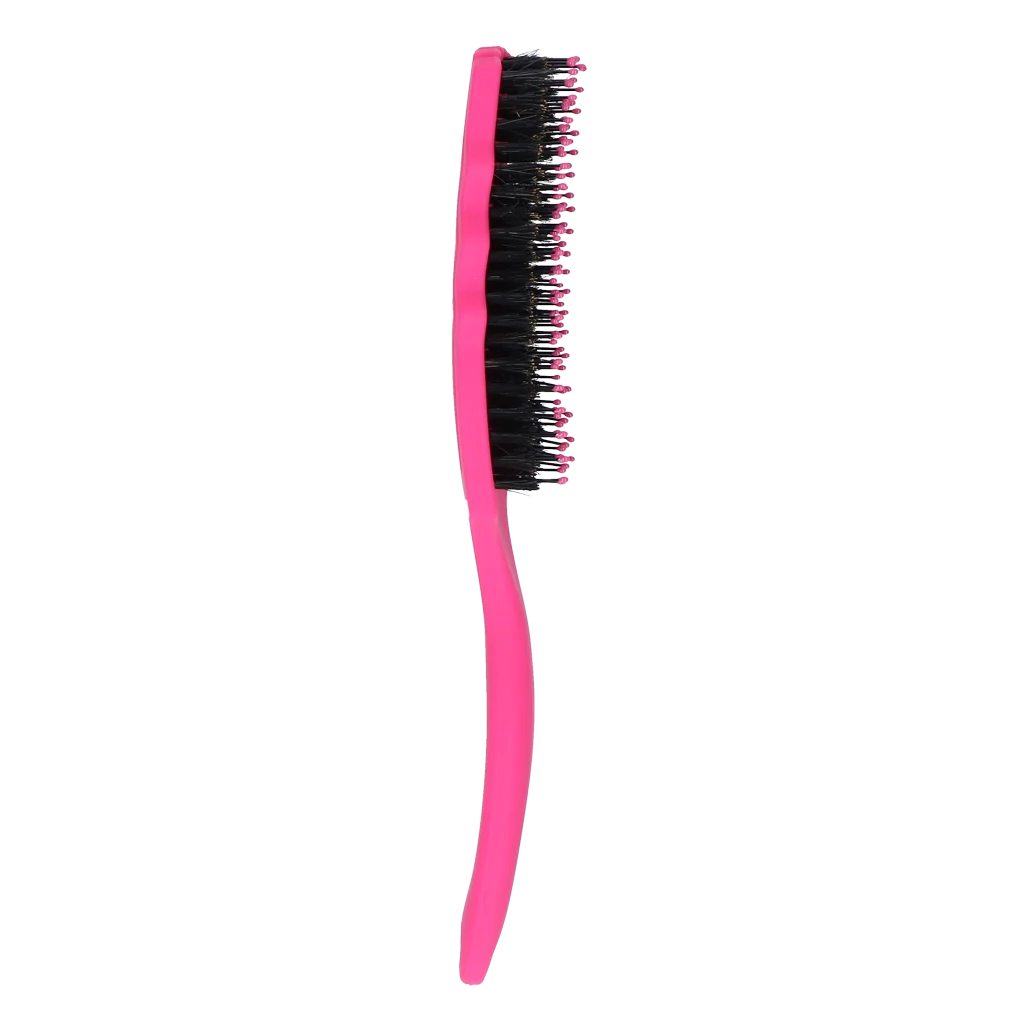 Kartáč na rozčesávání hřívy s kančími štětinami, růžový – Excellent Horse Wave Brush - Obrázek 2