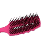 Kartáč na rozčesávání hřívy s kančími štětinami, růžový – Excellent Horse Wave Brush - Obrázek 4