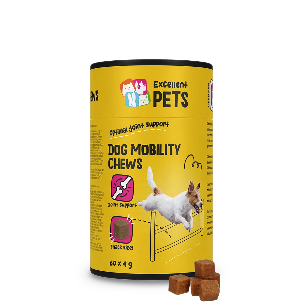 Žvýkací pamlsky pro psy na klouby, 60 kusů – Excellent Pets Dog Mobility Soft Chews - Obrázek 1