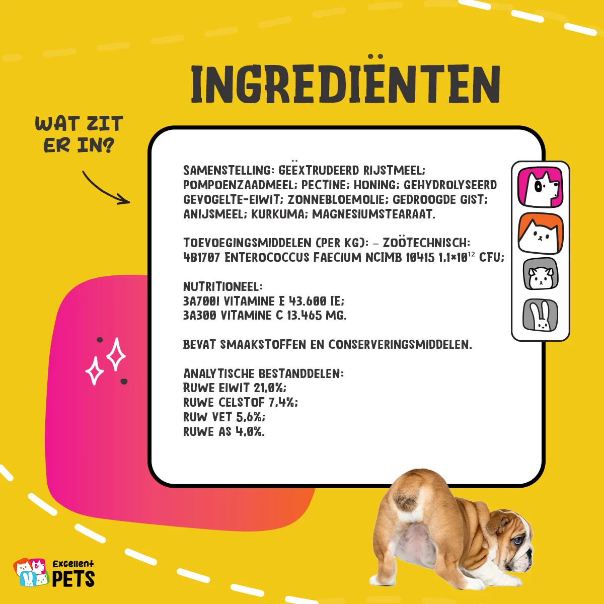 Doplňkové krmivo pro psy a kočky s prebiotiky a probiotiky – Excellent Pets Gland Guard Poeder - Obrázek 5