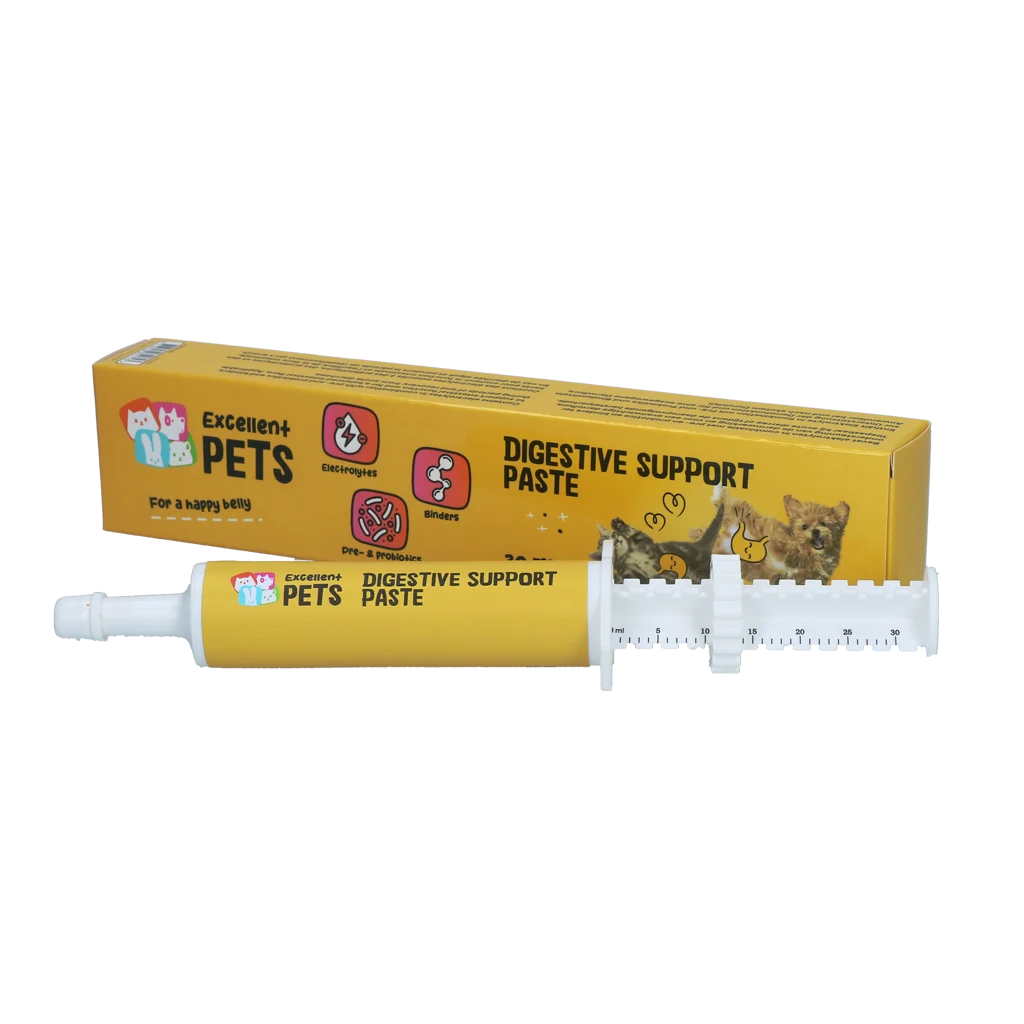 Trávicí pasta pro domácí zvířata s elektrolyty, 30 ml – Excellent Pets Digestive Support - Obrázek 1