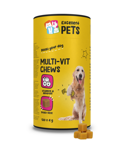 Multivitaminové žvýkací pamlsky pro psy, 120 kusů – Excellent Pets Multi-Vit Soft Chews