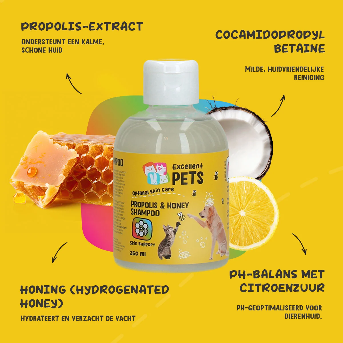 Šampon pro psy s propolisem a medem, 250 ml – Excellent Pets Propolis & Honey Shampoo - Obrázek 5