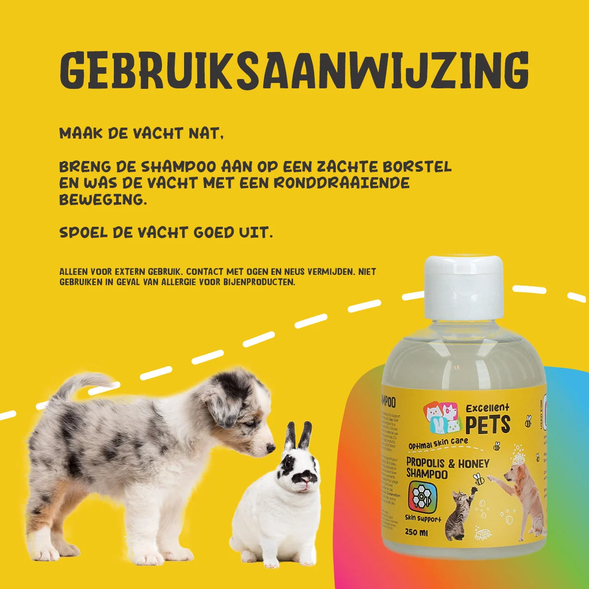 Šampon pro psy s propolisem a medem, 250 ml – Excellent Pets Propolis & Honey Shampoo - Obrázek 6