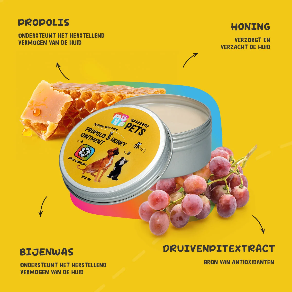 Mast na kůži s propolisem a medem, 150 ml – Excellent Pets Propolis & Honey Ointment - Obrázek 5