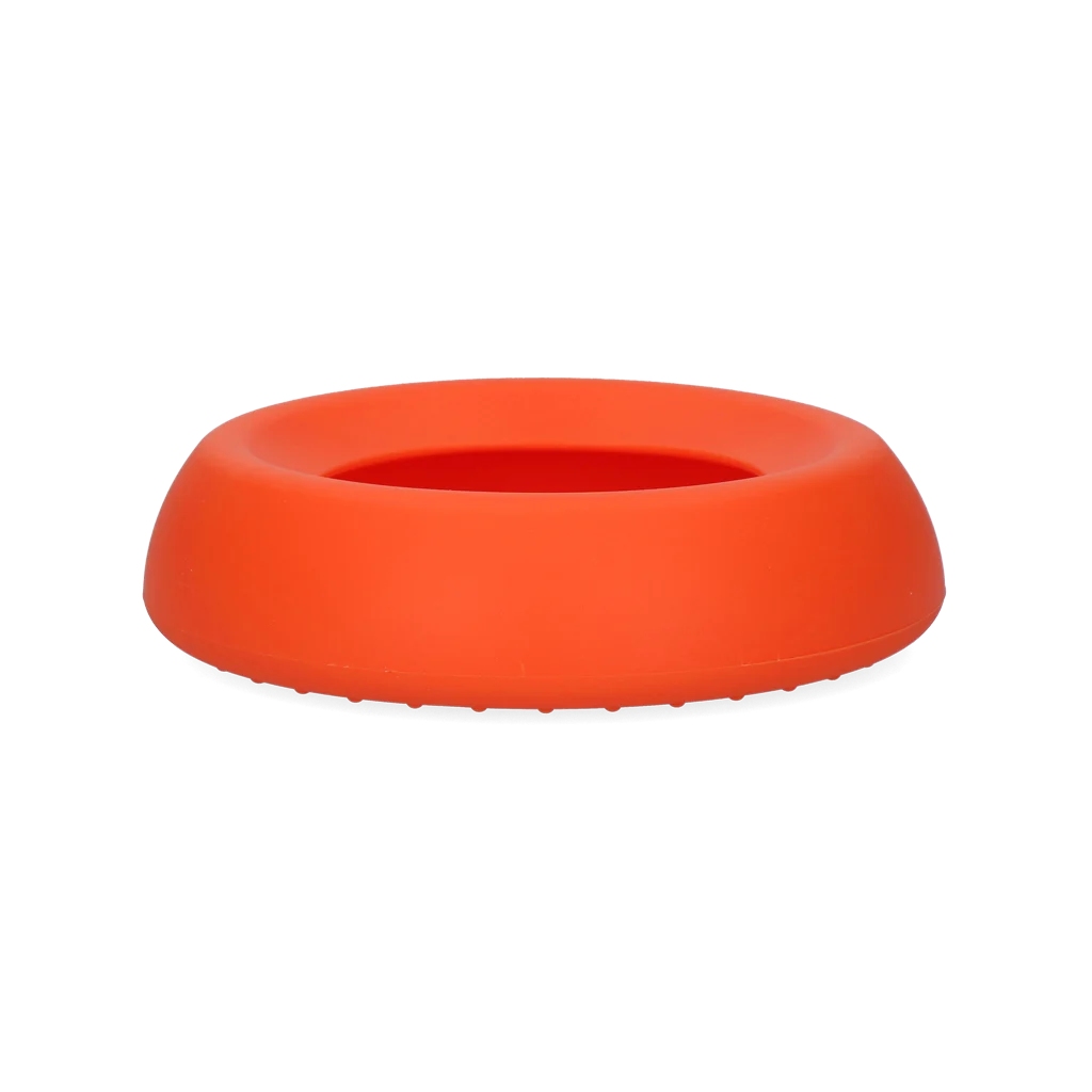 Silikonová miska na krmivo a vodu pro psy s okrajem proti rozlití, 300 ml, oranžová – Excellent Pets No-Spill Bowl - Obrázek 3
