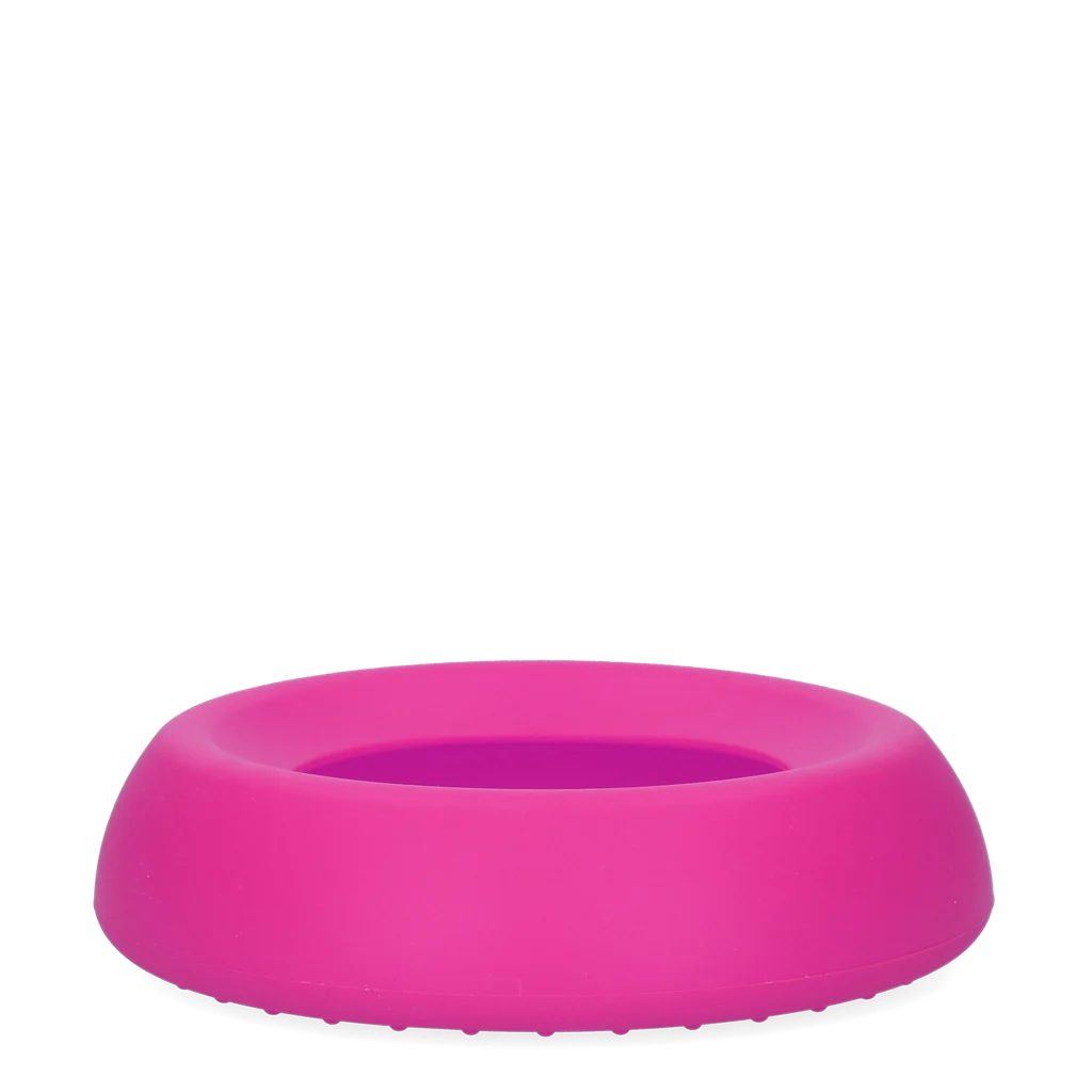 Silikonová miska na krmivo a vodu pro psy s okrajem proti rozlití, 300 ml, růžová – Excellent Pets No-Spill Bowl - Obrázek 3