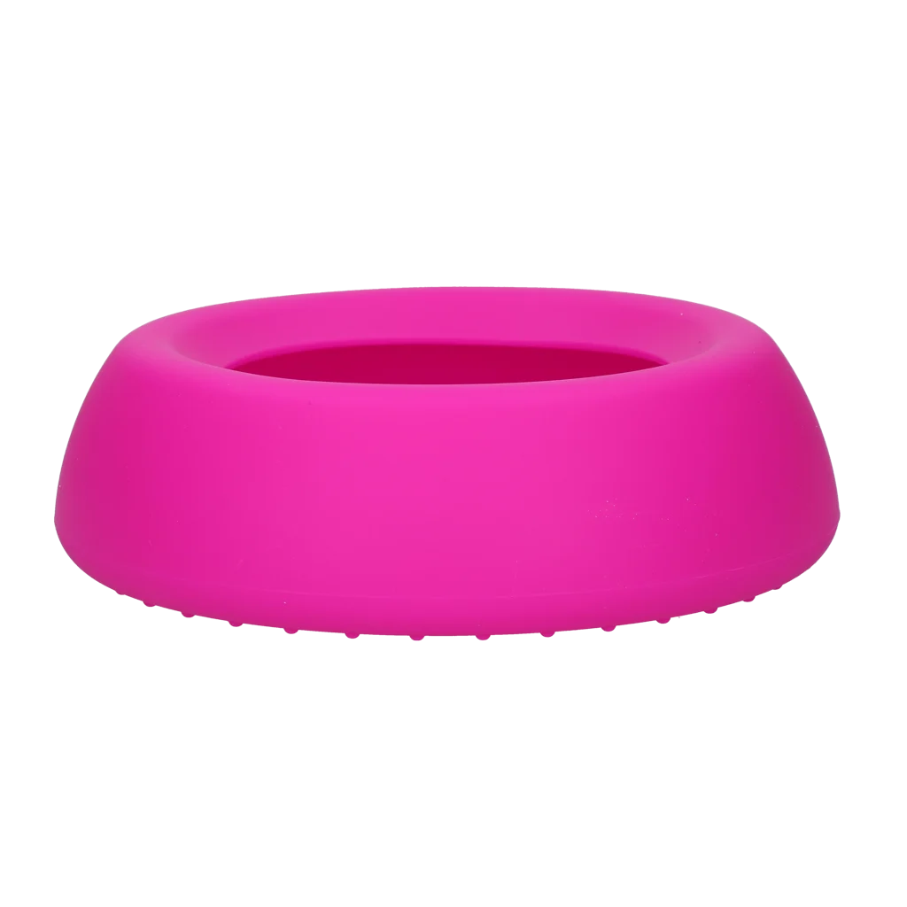 Silikonová miska na krmivo a vodu pro psy s okrajem proti rozlití, 800 ml, růžová – Excellent Pets No-Spill Bowl - Obrázek 3