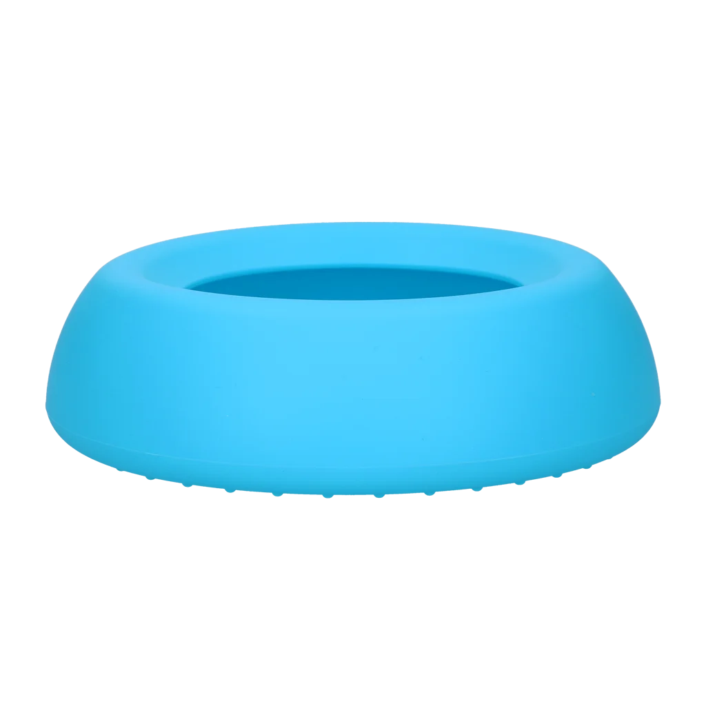 Silikonová miska na krmivo a vodu pro psy s okrajem proti rozlití, 800 ml, modrá – Excellent Pets No-Spill Bowl - Obrázek 3