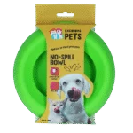 Silikonová miska na krmivo a vodu pro psy s okrajem proti rozlití, 300 ml, zelená – Excellent Pets No-Spill Bowl
