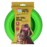 Silikonová miska pro psy na krmivo i vodu s okrajem proti rozlévání, 800 ml, zelená – Excellent Pets No-Spill Bowl