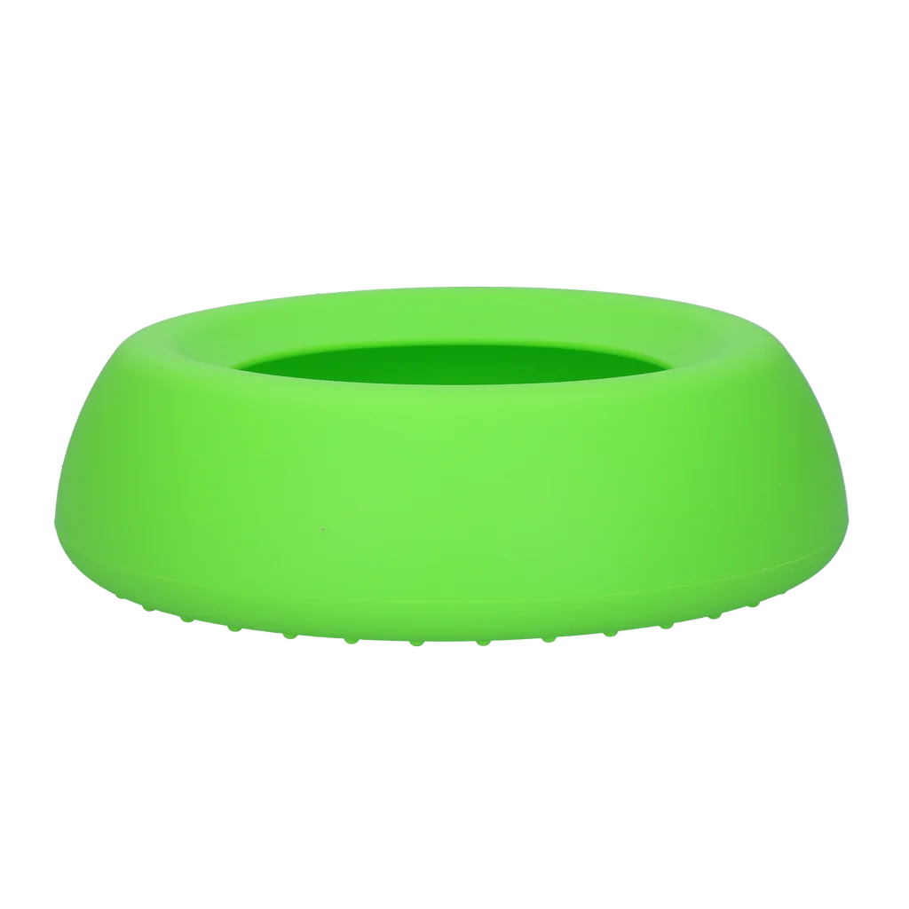Silikonová miska pro psy na krmivo i vodu s okrajem proti rozlévání, 800 ml, zelená – Excellent Pets No-Spill Bowl - Obrázek 2