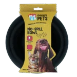 Silikonová miska na krmivo a vodu pro psy s okrajem proti rozlévání, 800 ml, antracitová – Excellent Pets No-Spill Bowl