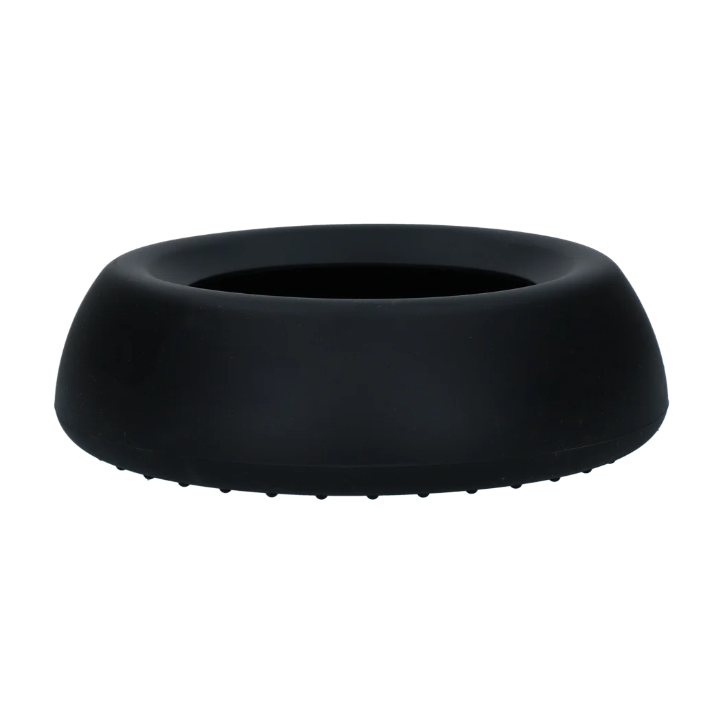 Silikonová miska na krmivo a vodu pro psy s okrajem proti rozlévání, 800 ml, antracitová – Excellent Pets No-Spill Bowl - Obrázek 3