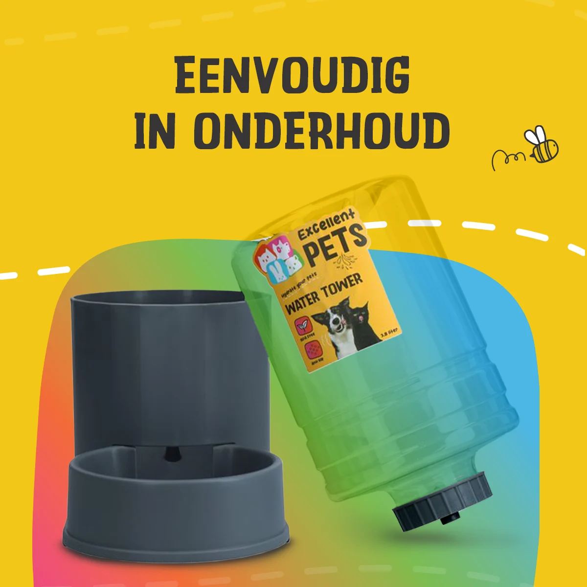 Napájecí věž s miskou na vodu 3,8 l – Excellent Pets Water Tower - Obrázek 4
