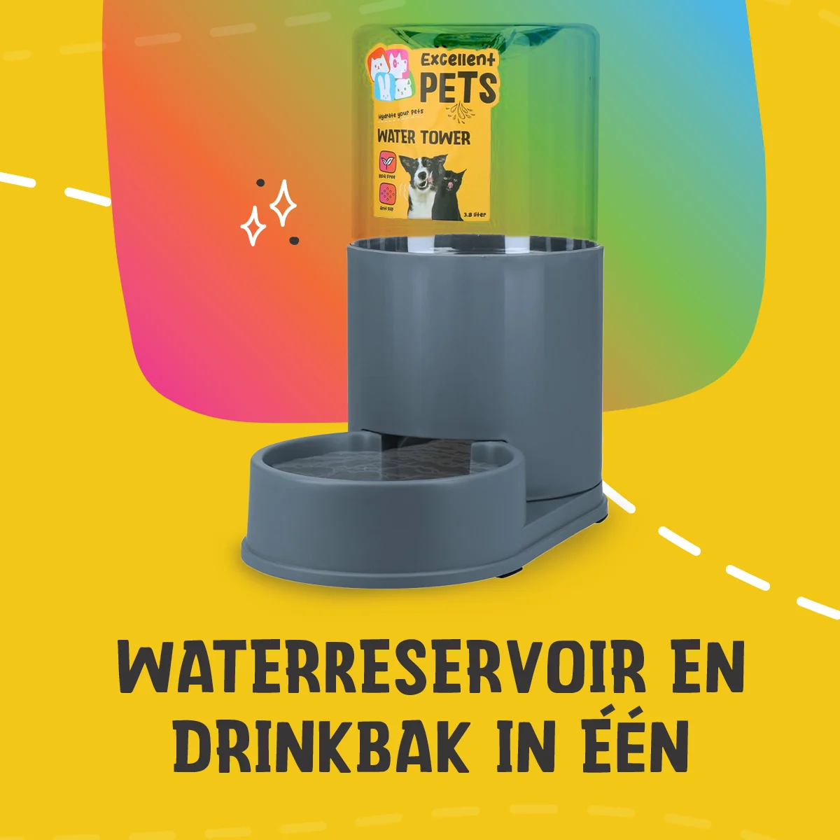 Napájecí věž s miskou na vodu 3,8 l – Excellent Pets Water Tower - Obrázek 5