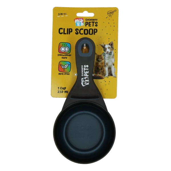 Krmná odměrka s uzavírací sponou, 1 cup – Excellent Pets Clip Scoop