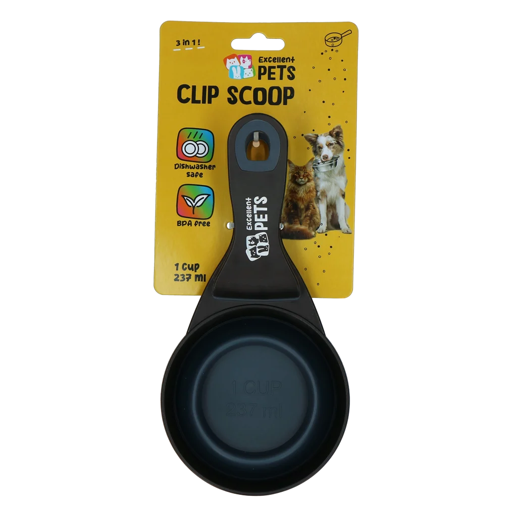 Krmná odměrka s uzavírací sponou, 1 cup – Excellent Pets Clip Scoop - Obrázek 1