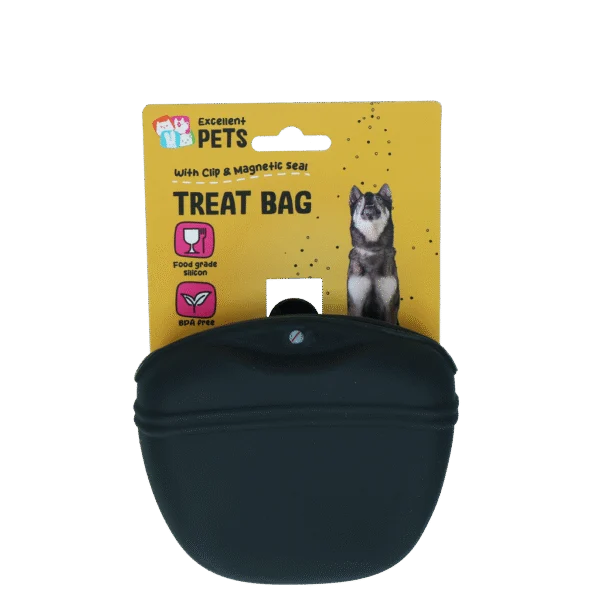 Silikonová odměňovací kapsička pro psy s magnetickým zapínáním a klipem – Excellent Pets Treat Bag