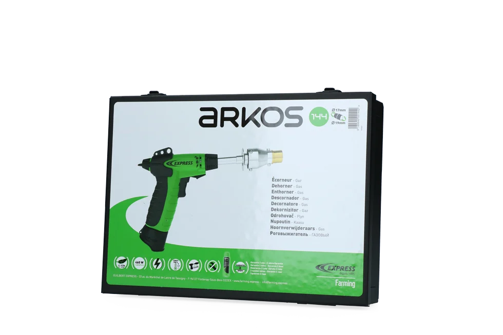 Plynový odrohovací přístroj pro telata s oboustranným hrotem ø 17 a 19 mm – Express Arkos - Obrázek 3