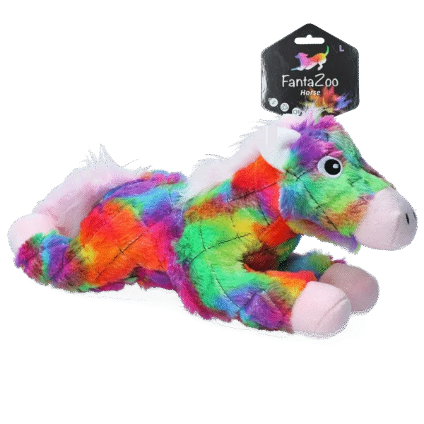 Plyšová hračka pro psa Kůň s pískátkem, L, 32 x 16 cm – FantaZoo Horse