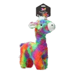 Plyšová hračka pro psy z recyklovaného materiálu s pískátkem, L, 32 x 16 cm – FantaZoo Alpaca