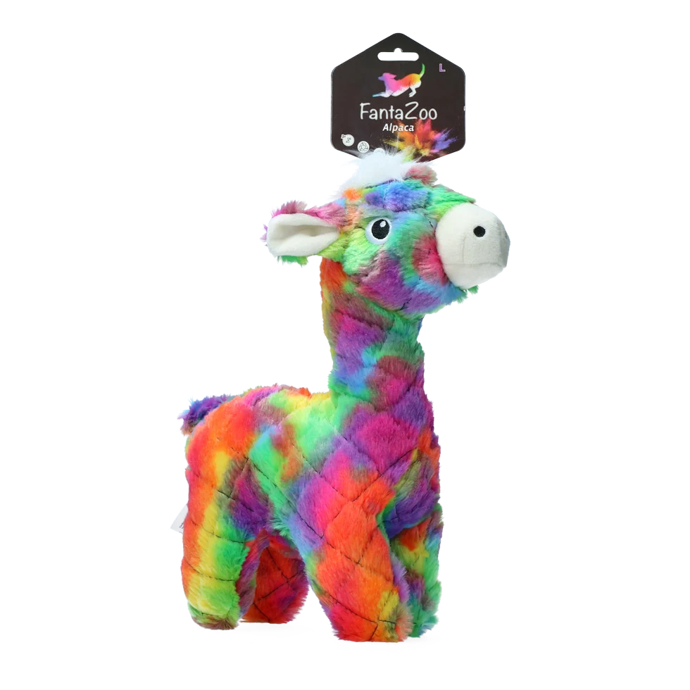 Plyšová hračka pro psy z recyklovaného materiálu s pískátkem, L, 32 x 16 cm – FantaZoo Alpaca - Obrázek 1