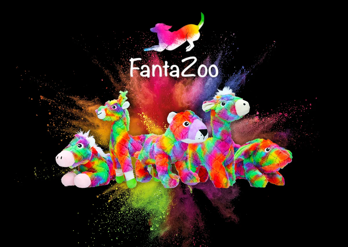 Plyšová hračka pro psy z recyklovaného materiálu s pískátkem, L, 32 x 16 cm – FantaZoo Alpaca - Obrázek 4