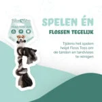Bavlněný provaz pro psy se 2 uzly, 30 cm – Floss Toss Natural Dental Ropes Dental Rope 2 Knot - Obrázek 3