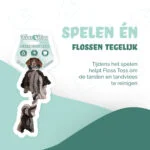 Bavlněné lano pro psy se 2 uzly, 45 cm – Floss Toss Natural Dental Ropes Dental Rope 2 Knot - Obrázek 3
