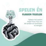 Bavlněné dentální lano s míčkem, 24 cm – Floss Toss Natural Dental Ropes Dental Rope Exteme Ball - Obrázek 2