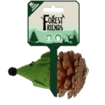 Myška na hraní pro kočky z šišky a plsti s Madnip, zelená, 8 cm – Forest Friends Mouse