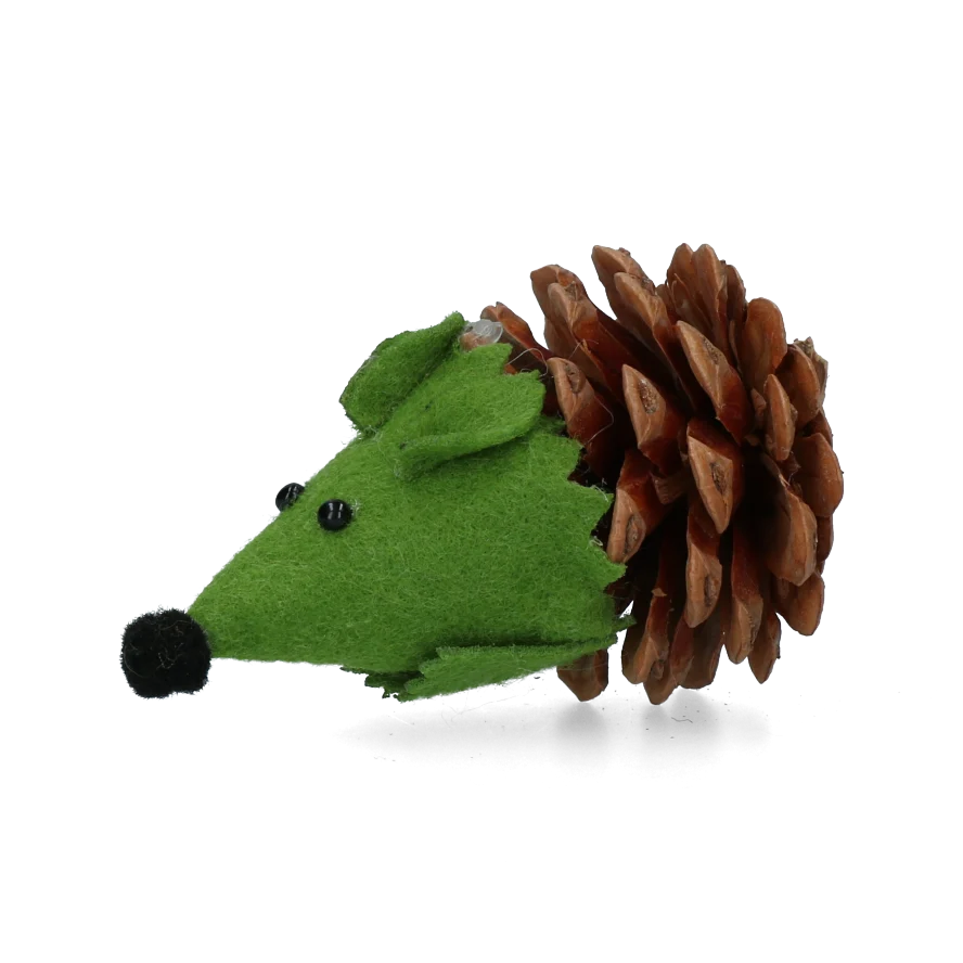 Myška na hraní pro kočky z šišky a plsti s Madnip, zelená, 8 cm – Forest Friends Mouse - Obrázek 2