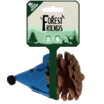 Myška na hraní pro kočky z šišky a plsti s Madnip, modrá, 8 cm – Forest Friends Mouse