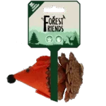 Hračka pro kočky ve tvaru myšky z šišky a plsti s Madnip, oranžová, 8 cm – Forest Friends Mouse