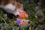 Hračka pro kočky ve tvaru myšky z šišky a plsti s Madnip, oranžová, 8 cm – Forest Friends Mouse - Obrázek 3