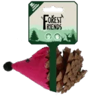 Hračka pro kočky ve tvaru myšky z šišky a plsti s Madnip, růžová, 8 cm – Forest Friends Mouse