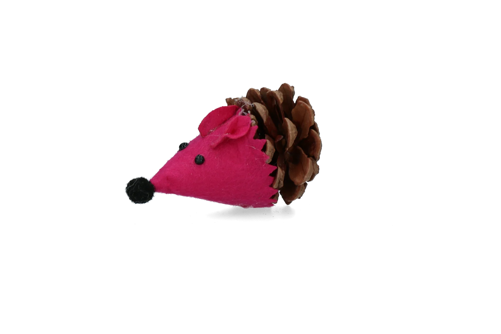 Hračka pro kočky ve tvaru myšky z šišky a plsti s Madnip, růžová, 8 cm – Forest Friends Mouse - Obrázek 2