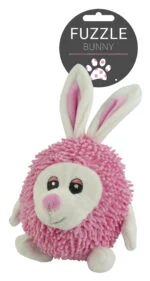 Plyšový králík pro psy s pískátkem, 23 cm – Fuzzle